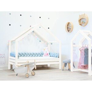 ELIS DESIGN Domečková postel dominant s volitelnou zábranou premium bílá rozměr lůžka: 100 x 200 cm, šuplík, nožičky: s nožičkami a s šuplíkem, Zábra…