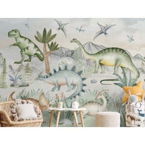 Yokodesign Tapeta Dinosauři Délka: 250 cm