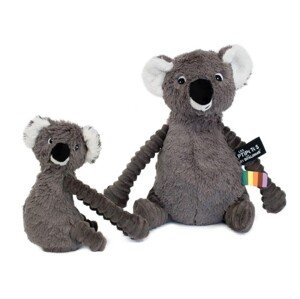 Les Déglingos Plyšový koala - máma s miminkem barva: šedá