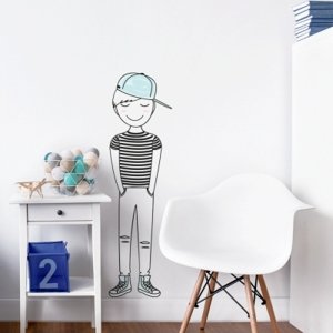 Yokodesign Nálepka na zeď - barevné postavičky - úžasný Leon Velikost: maxi - XL