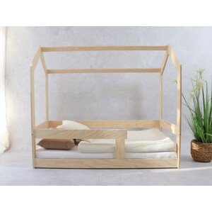 ELIS DESIGN Postel domeček Basic se zábradlím - nízká rozměr lůžka: 90 x 190 cm