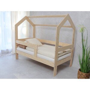 ELIS DESIGN Postel domeček Basic se zábradlím - na nožkách rozměr lůžka: 90 x 200 cm, šuplík, nožičky: s nožičkami 20 cm, bez šuplíku