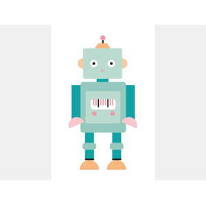 ELIS DESIGN plakát s robotem rozměr: 30 x 40 cm