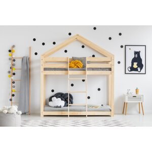 ADEKO Patrová postel Domeček clasic pro dva Front rozměr lůžka: 80 x 190 cm