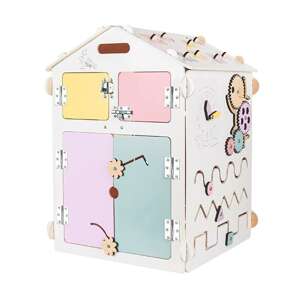 BusyKids Activity board domeček bílý pastel