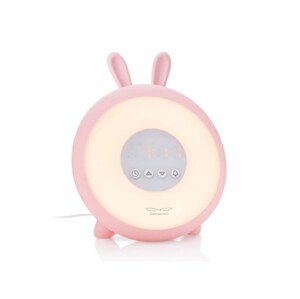 Rabbit & Friends Dětská lampička s budíkem barva: růžová