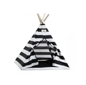 ELIS DESIGN Domeček pro zvířata - teepee stan černo-bílý