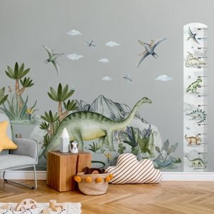 Yokodesign Nástěnný metr Dinosauři
