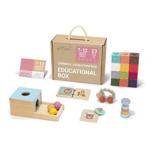 eliNeli Sada naučných hraček pro miminka 7–⁠12 měsíců - edukativní box - BAZAR