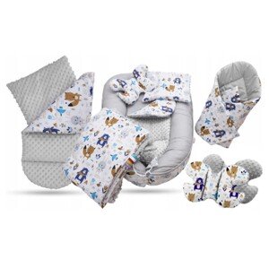 eliNeli Set do postýlky - 7dílná sada Boho zvířátka