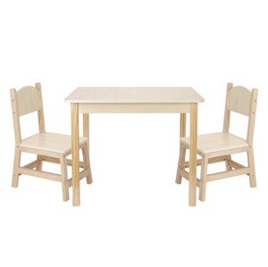 eliNeli Dětský stolek a židle (set) - natur - BAZAR