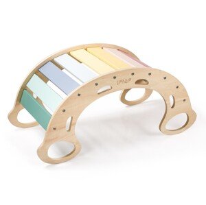 eliNeli Dřevěná montessori houpačka 5v1 - pastel BAZAR