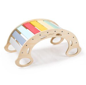 eliNeli Dřevěná montessori houpačka 5v1 - fresh