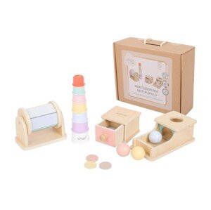 eliNeli Sada montessori motorických hraček pro děti od 10 měsíců - edukativní box