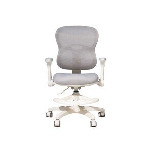 eliNeli Dětská ergonomická židle s područkami (k psacímu stolu) - šedá + potah ZDARMA