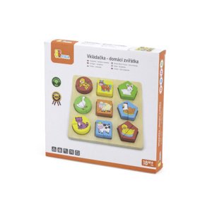 VIGA Dřevěné puzzle pro nejmenší v české krabici